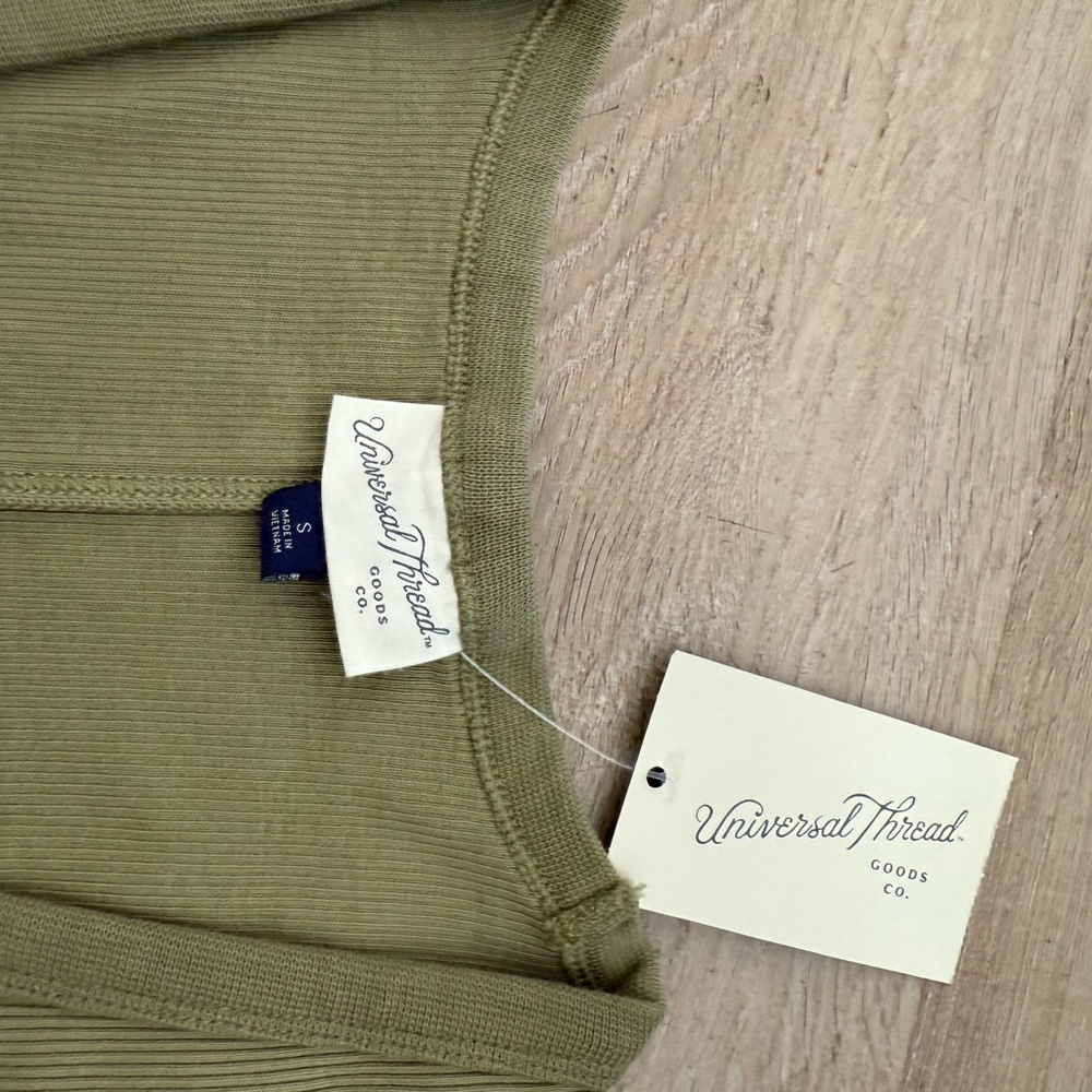 Universal Thread Sage Green Ribbed Tank - Picture 2 of 5